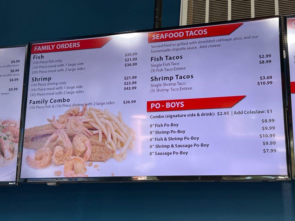 Menu at Catfish station restaurant, Katy