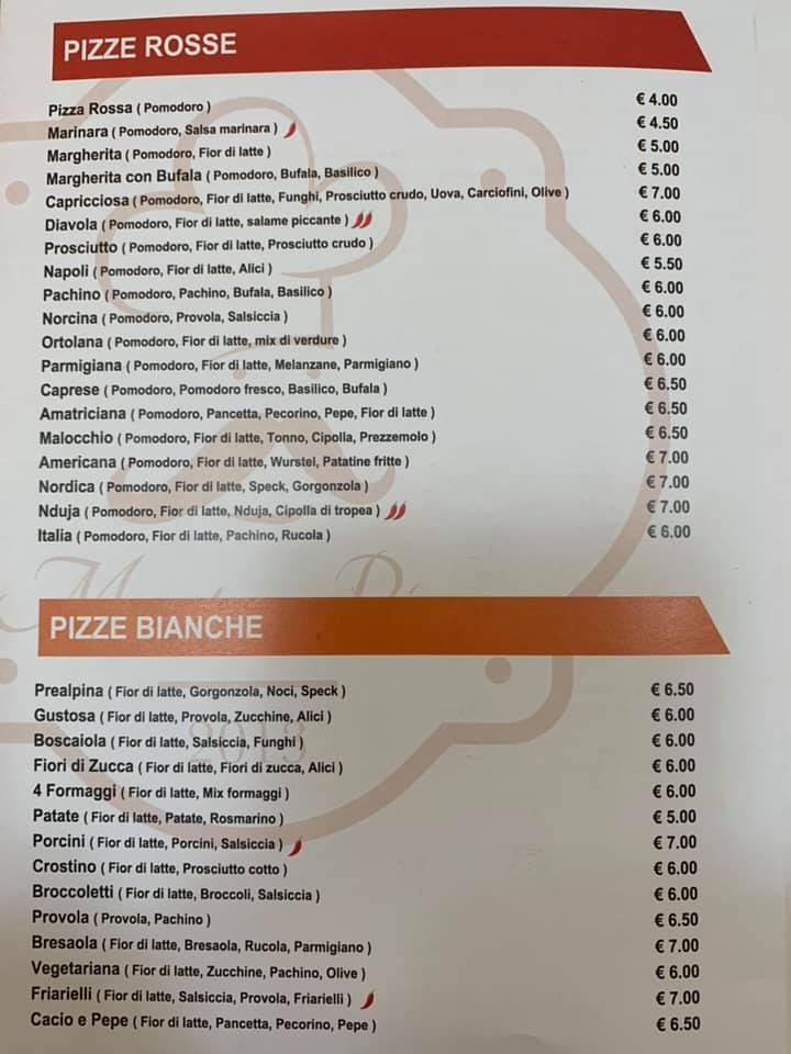 Menu di Mastropizza Conca D'oro 