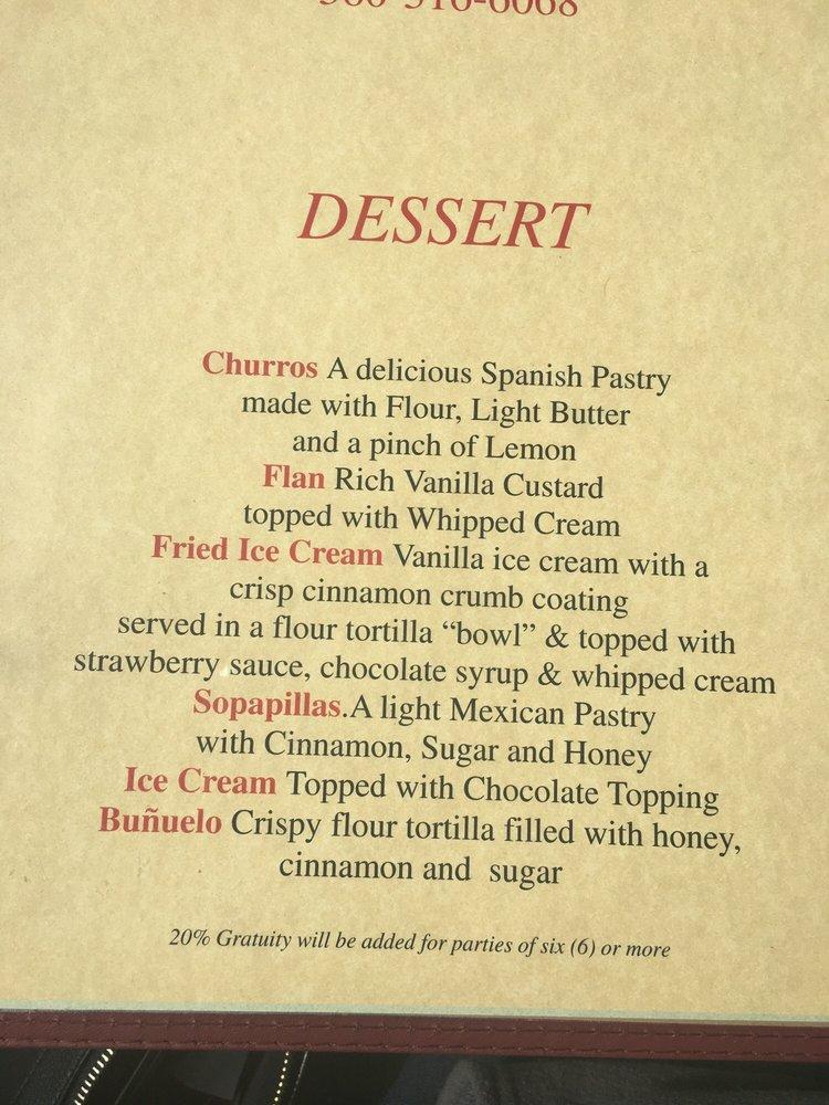 Menu at La Isla Mexican Restaurant, Port Townsend