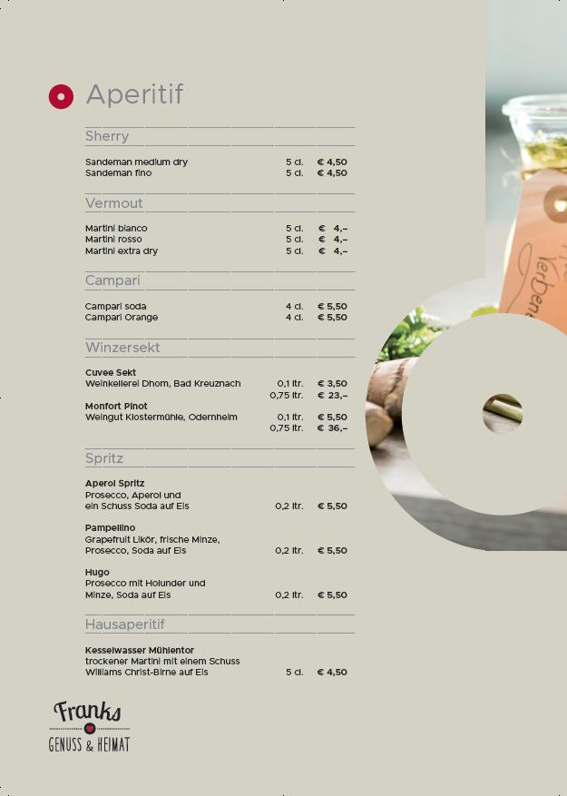 Speisekarte von Restaurant Mühlentor, Bad Kreuznach
