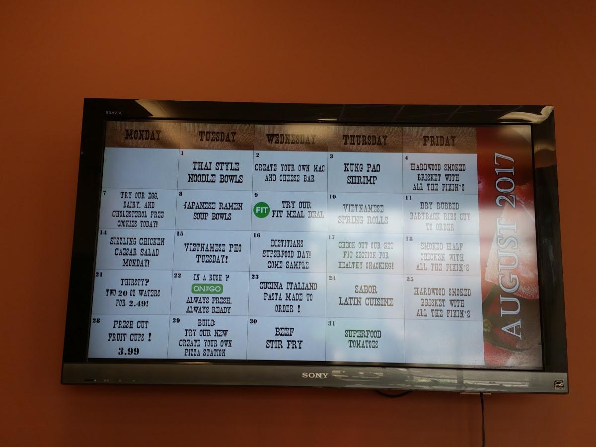 Menu at Cafe at Seton Williamson, Round Rock
