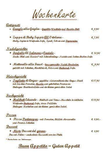 L'arte Italiana Bei Luigi Speisekarte von Giovanna Laudani L´Arte Italiana bei Luigi restaurant