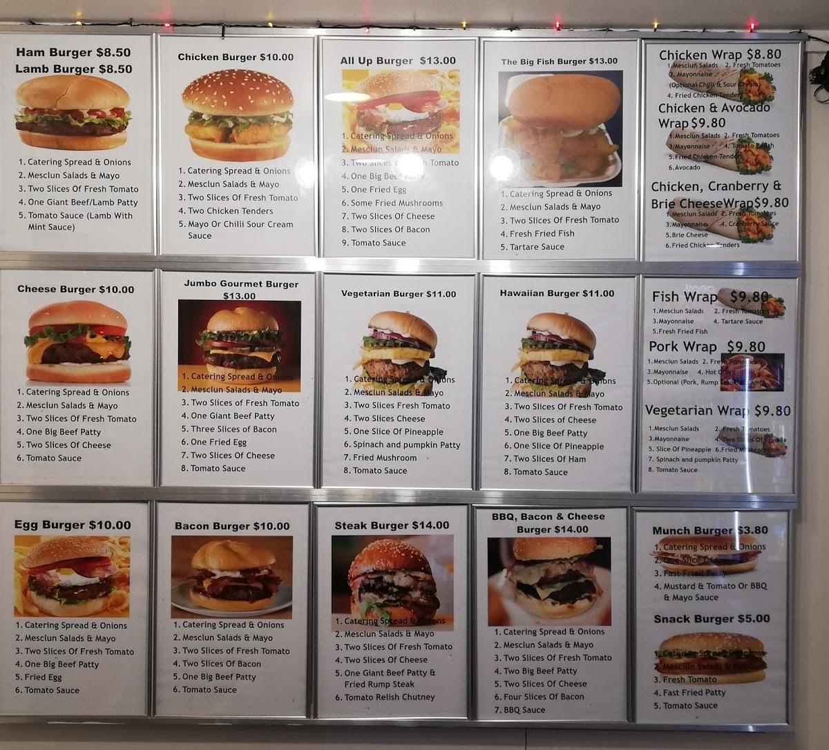 Menu at Tūrangi Fish And Chips Chicken, Roast And Pizza restaurant, Turangi