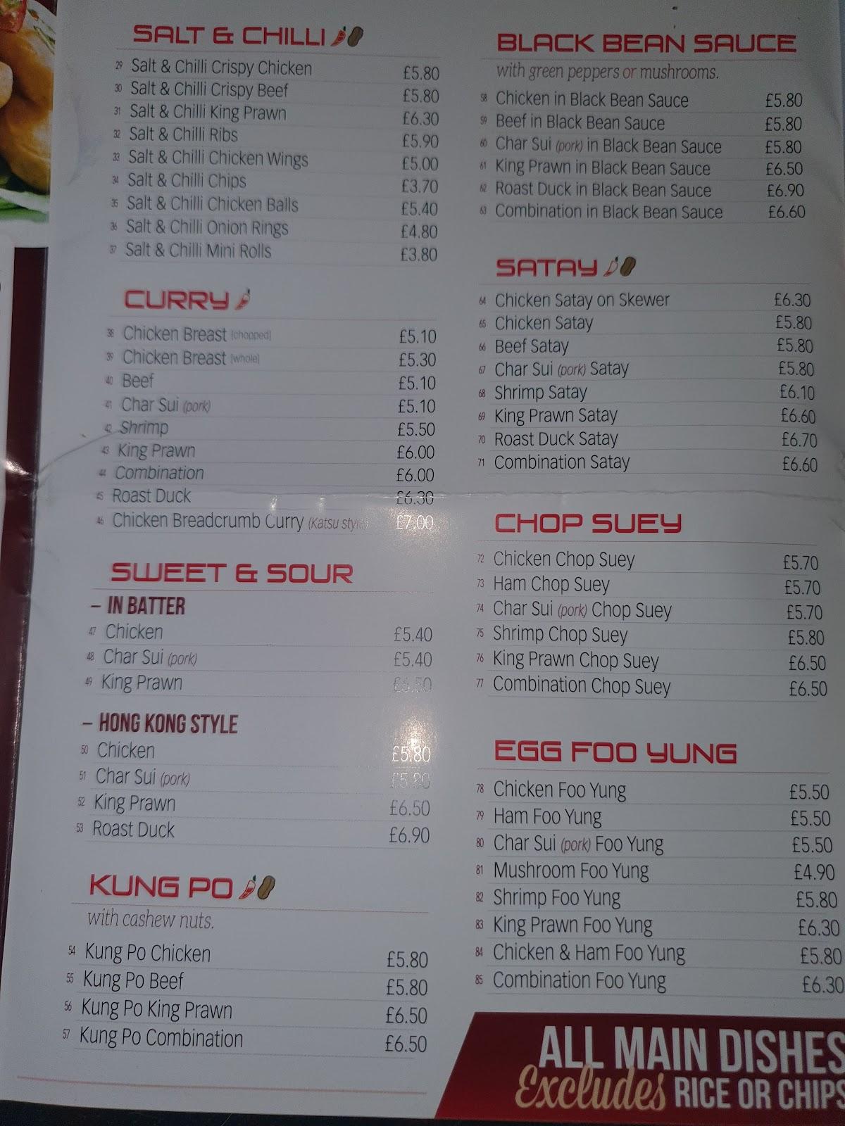 Menu at Lucky Dragon Renfrew fast food, Renfrew