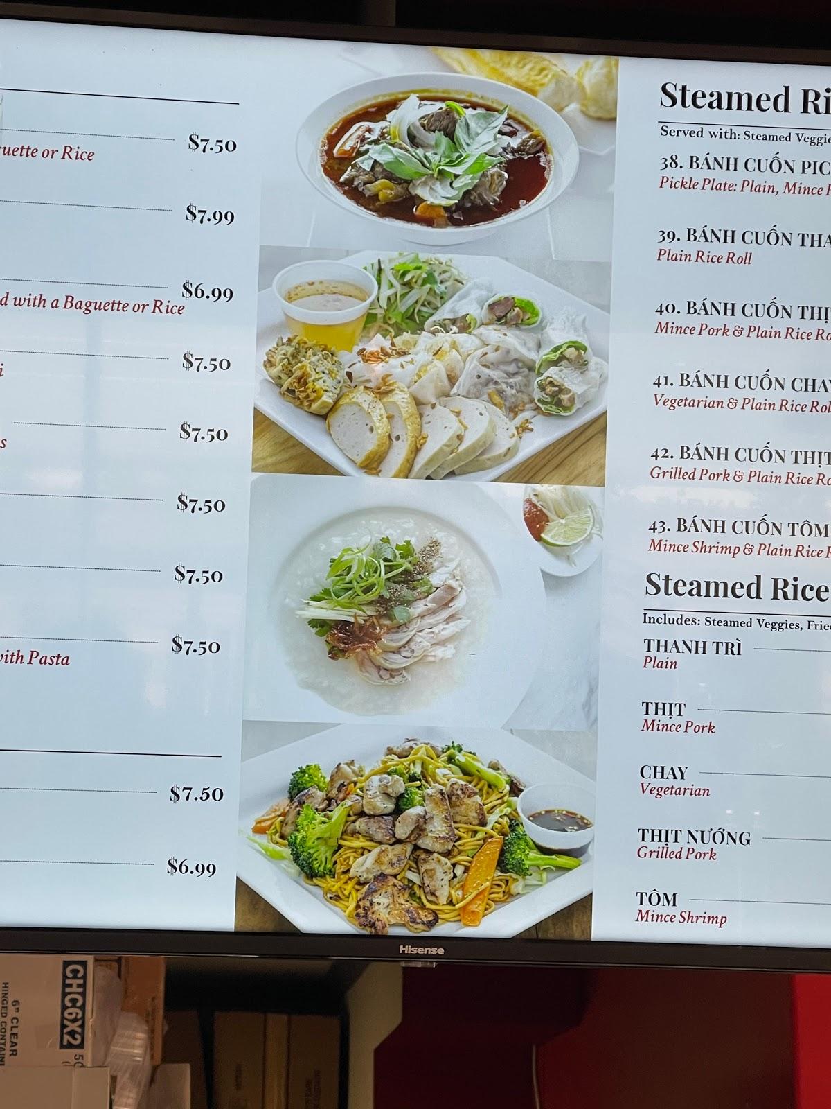 Menu at Pickle Banh Mi Co restaurant, Fountain Valley
