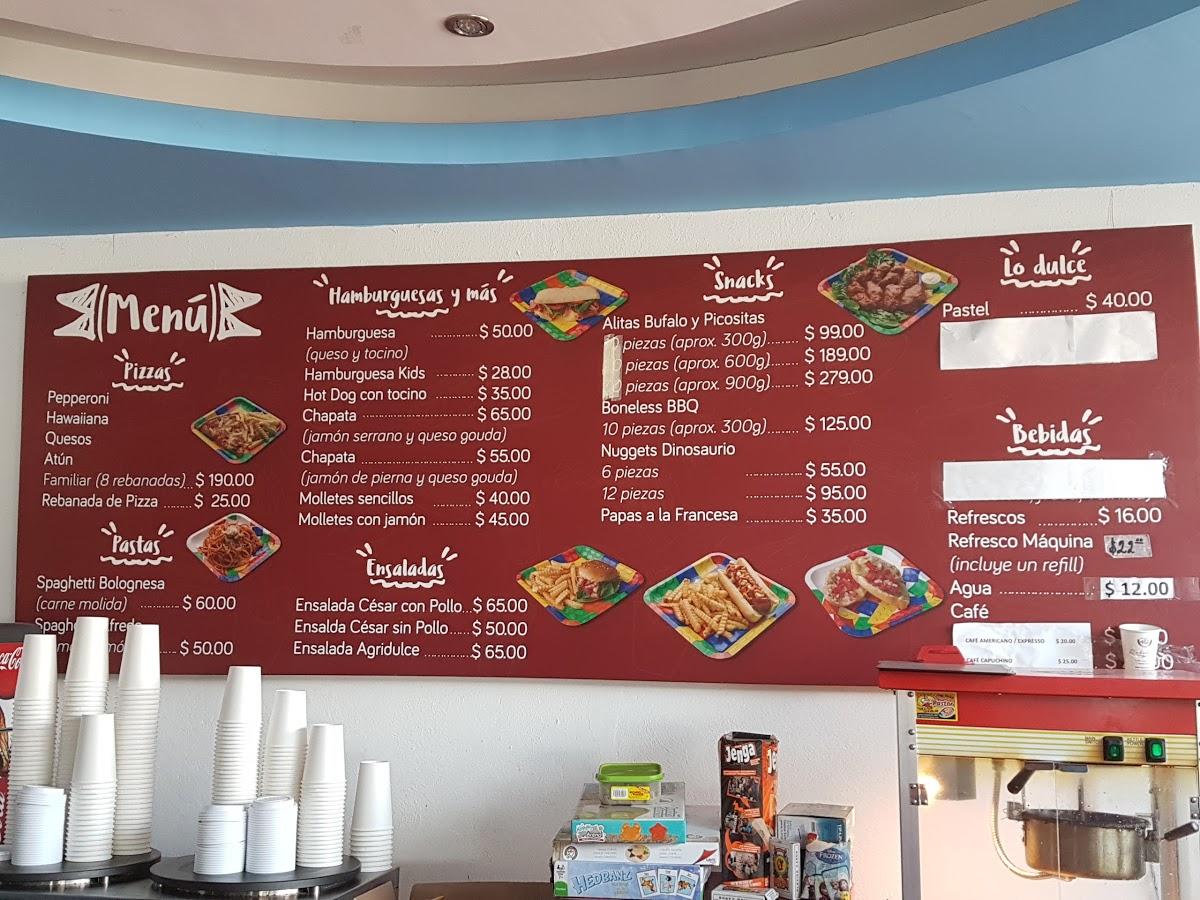 Menu at Universal Kids restaurant, Puebla City