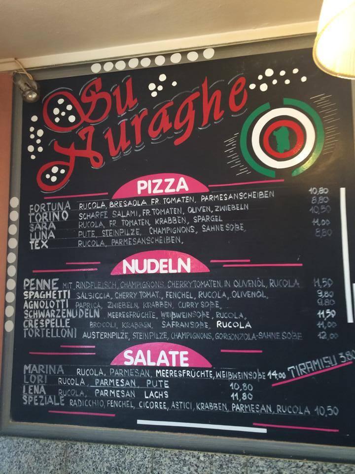 Speisekarte von Su Nuraghe pizza, Düsseldorf, Am Wehrhahn 69