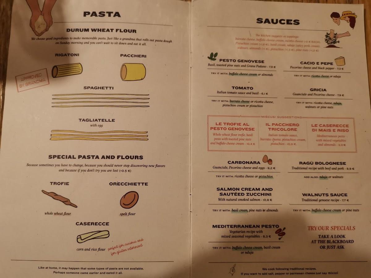 Menu Da Miscusi Milano Cadorna Ristorante, Milano, Via G. Leopardi