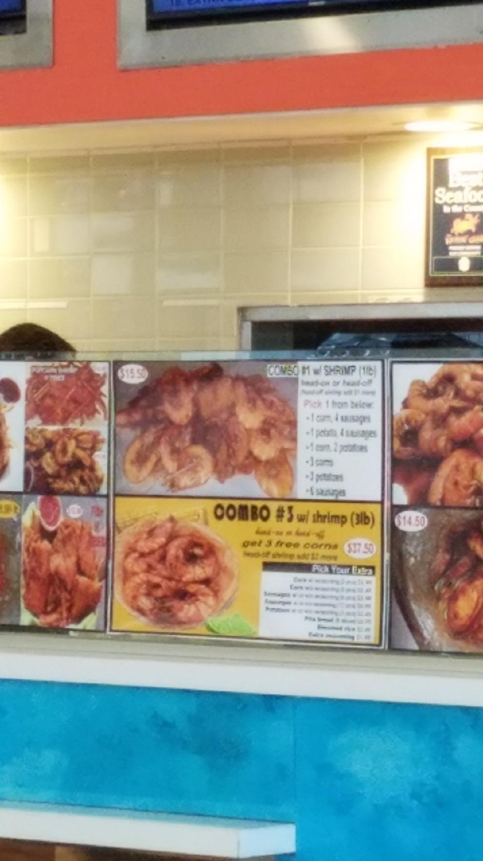 Menu at The Kickin' Crab Express restaurant, Cerritos