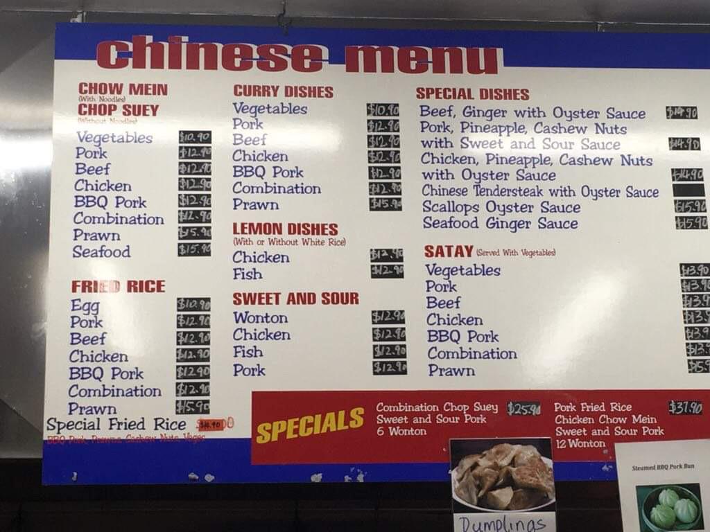 Menu at Bay Takeaways fast food, Tauranga