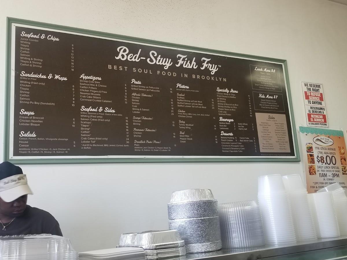 Carta del restaurante Bed Stuy Fish Fry, Nueva York, Utica Ave