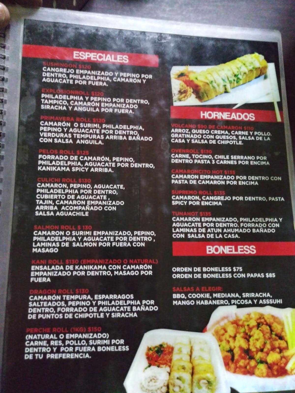 Menu At Sushi Restaurant Magdalena De Kino