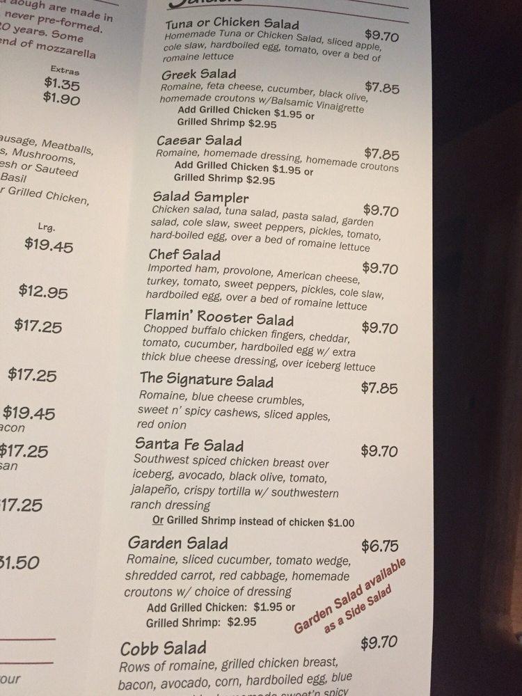 Menu at Pepper Mill pizzeria, West Goshen, 813 N Chester Rd