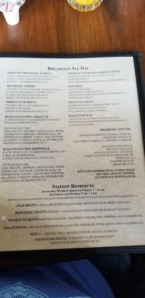 Menu At Midtown Station Pub & Bar, Cedar Rapids