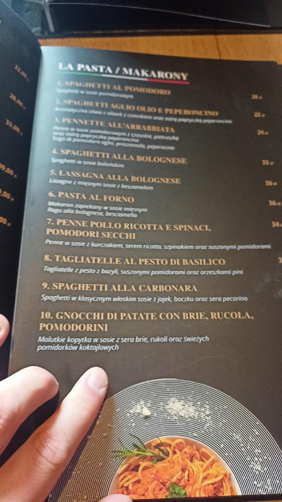 Menu at Pizzeria Venezia, Radomsko