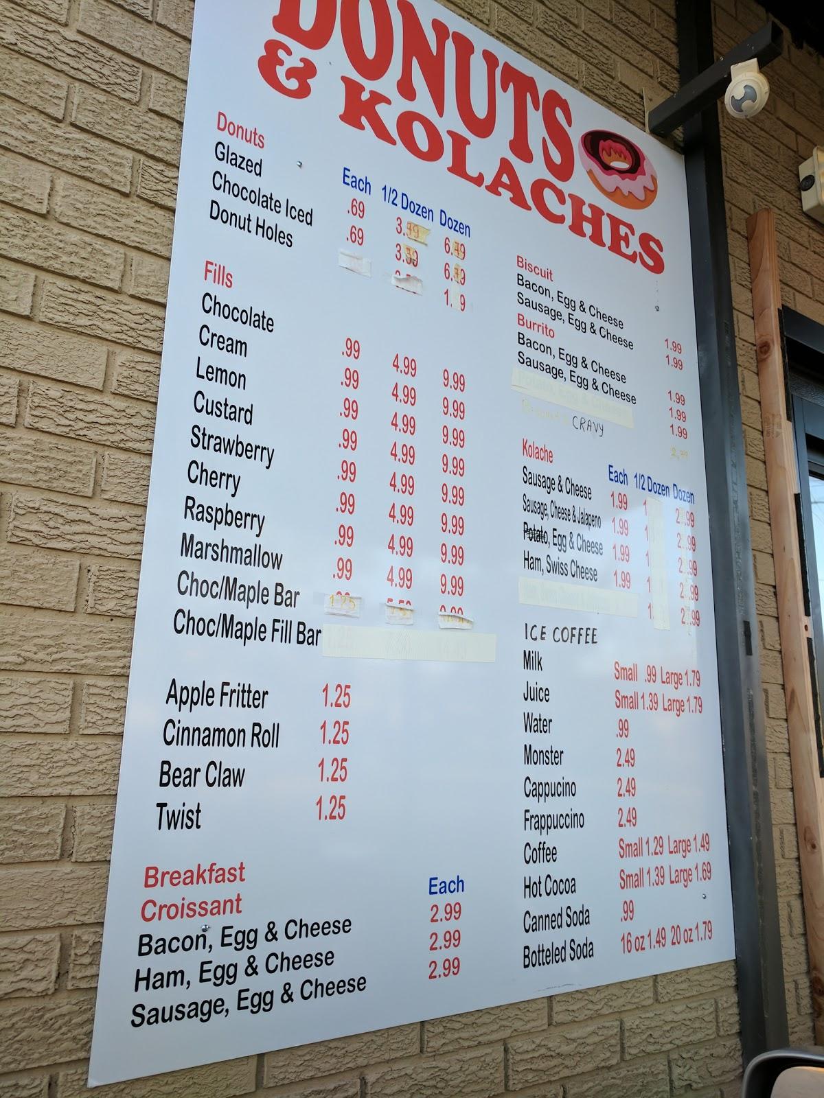 Menu at Paradise Donuts, Bentonville, N Walton Blvd