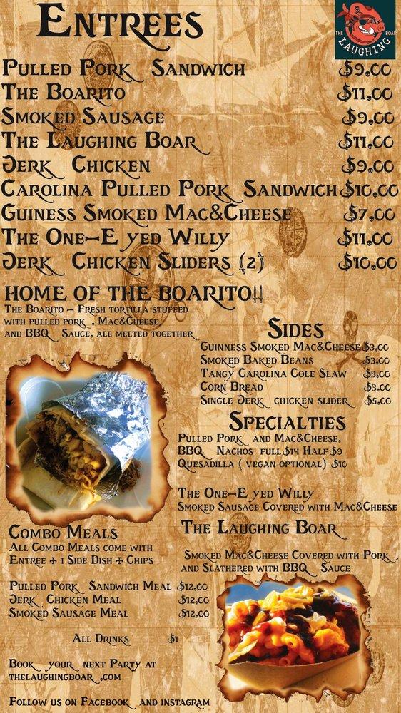 Menu at The Laughing Boar BBQ, Omaha