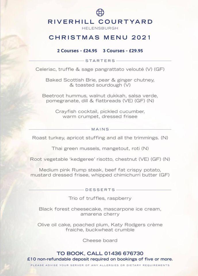 Menu at Riverhill Cafe, Bar & Restaurant, Helensburgh