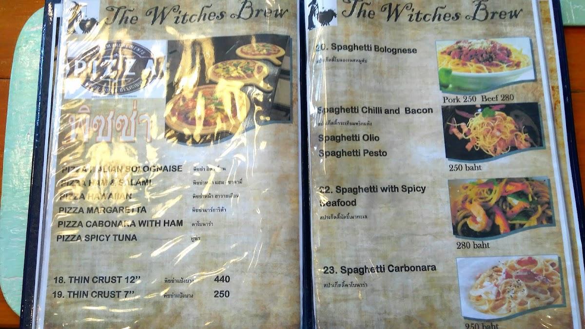 Menu at The Witches Brew Restaurant Khao Yai, Khanong Phra