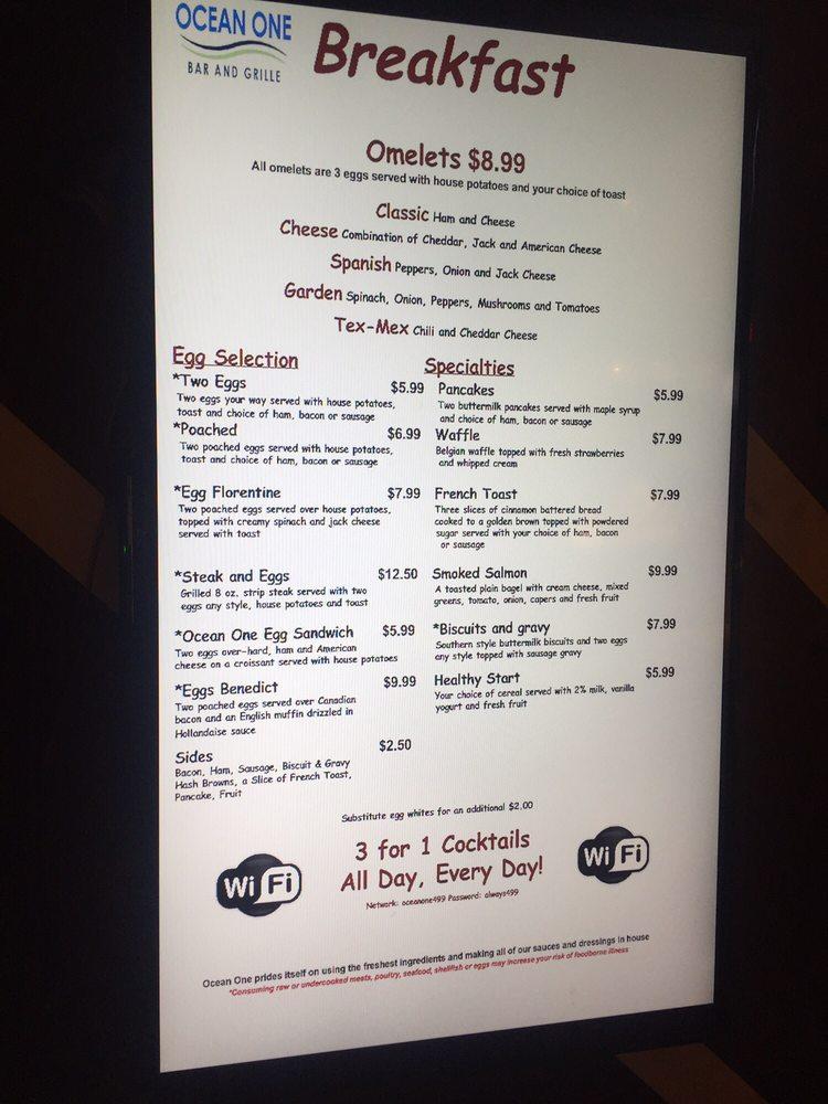 Menu At Ocean One Bar Grille Las Vegas   Rdae Menu Ocean One Bar And Grille 2022 10 10 