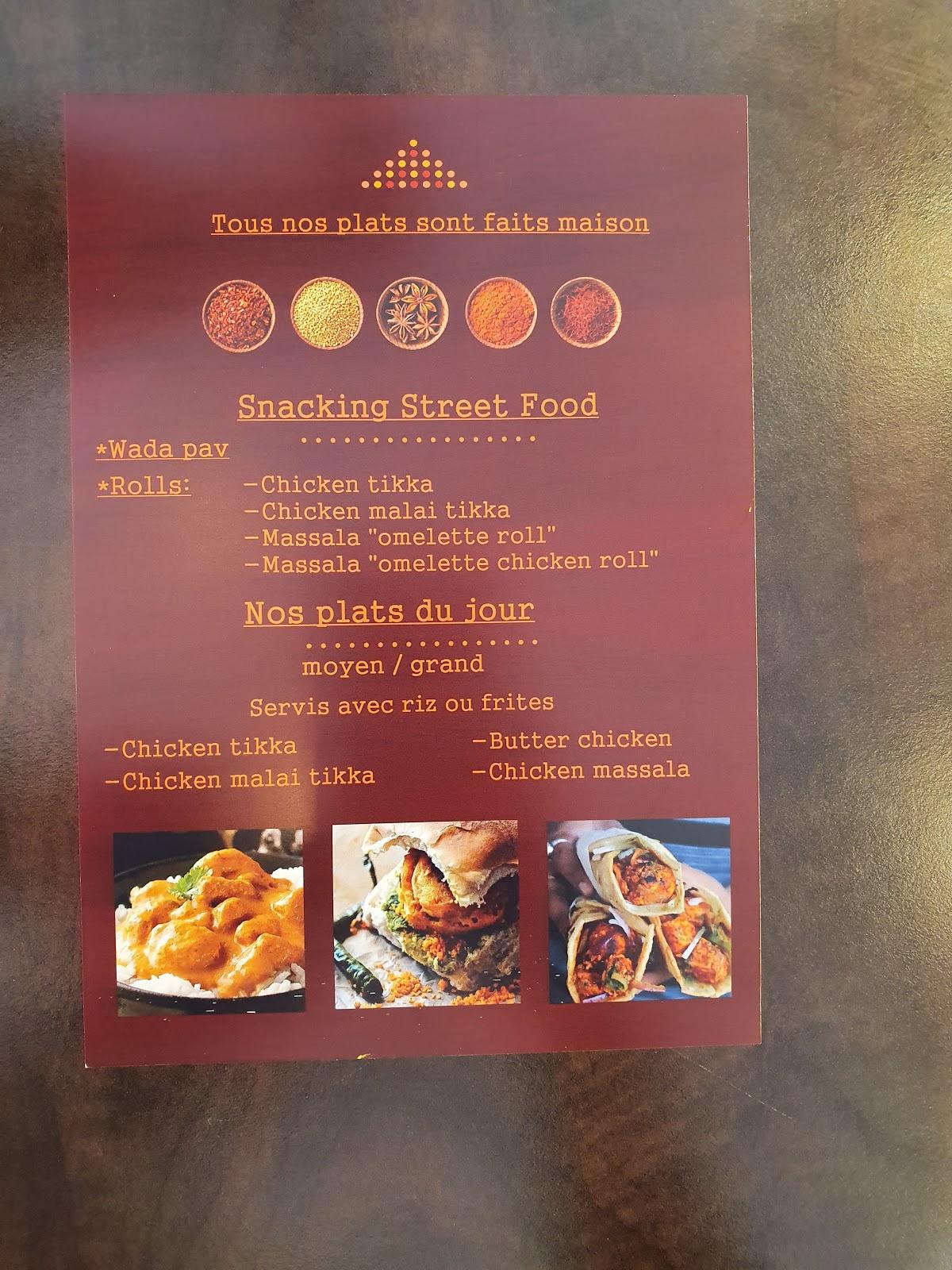 Carta del restaurante NAMASTE indian street food, VallonPontd'Arc
