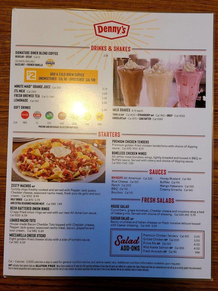 Denny's dinner 2/2 menu • dennys.com  Меню ресторана, Ресторан, Меню