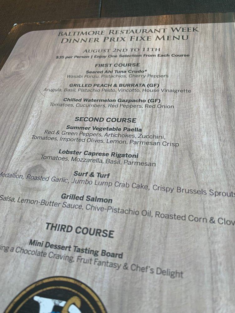 Menu at Blackwall Hitch Restaurant, Baltimore