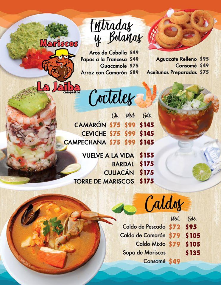 Menu at La Jaiba restaurant, Ciudad Apodaca, PARQUE 1581 Industrial Huinala  66645