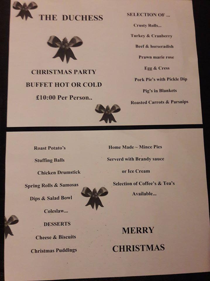 Menu at The Duchess Pub Scarborough, Scarborough