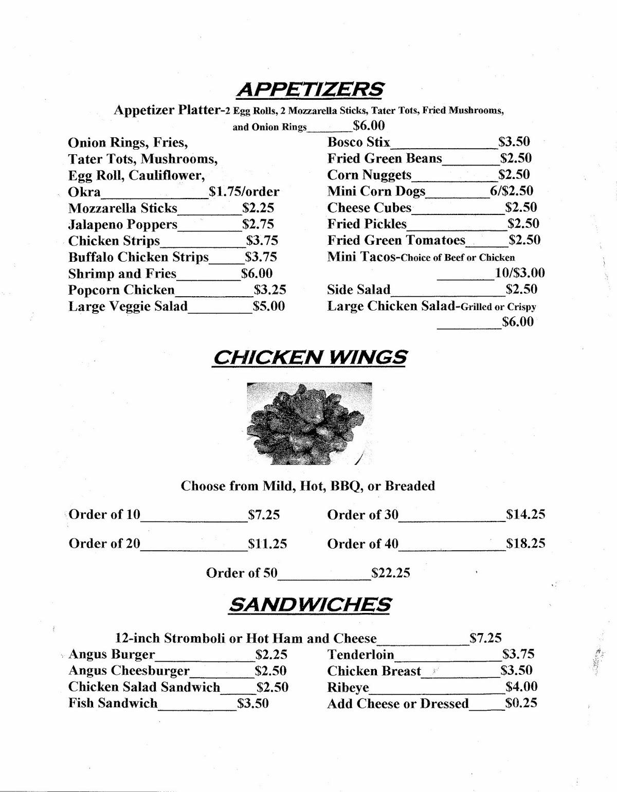 Menu at Algonquins III pub & bar, Henderson, 213 US Hwy 41
