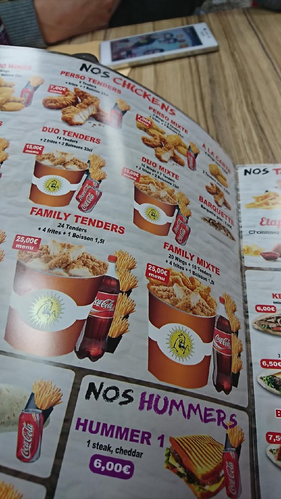 Menu at Restaurant CHICKENLAND, Laon