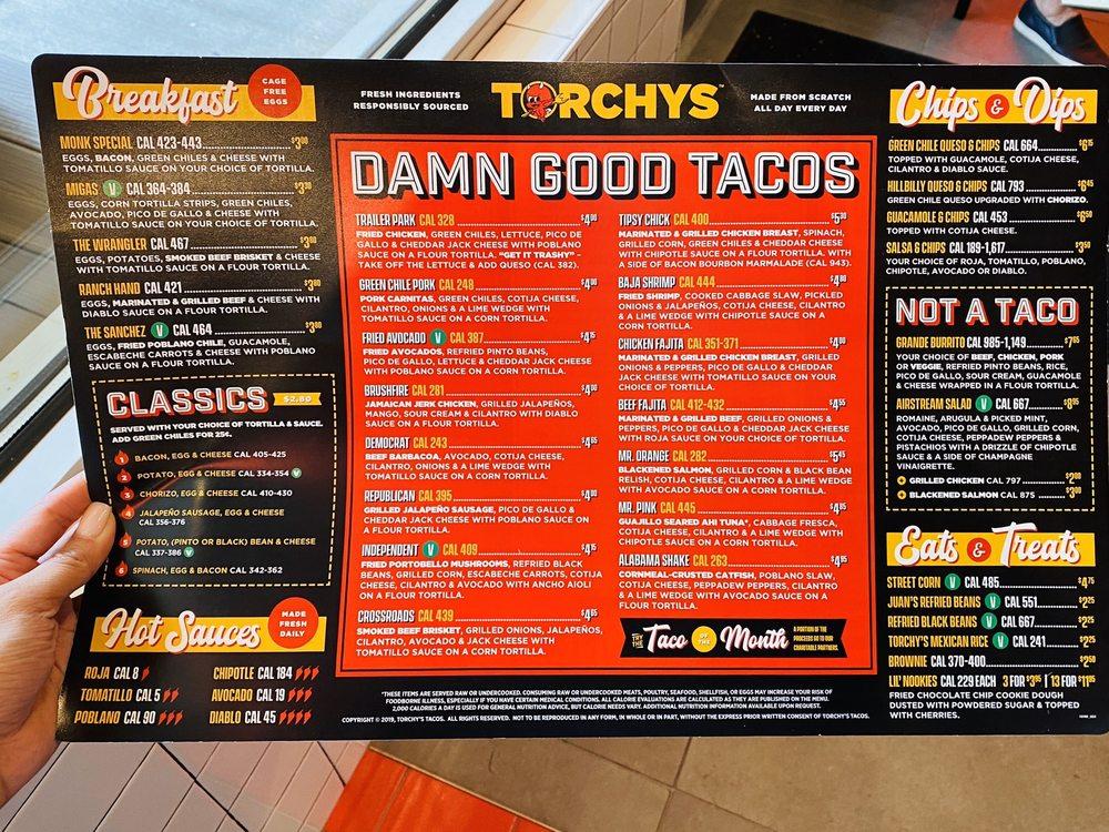 Menu At Torchy's Tacos Restaurant, Houston, San Felipe St #150