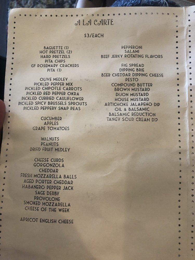 Menu at Burnt Barrel Whiskey Bar, Monroe