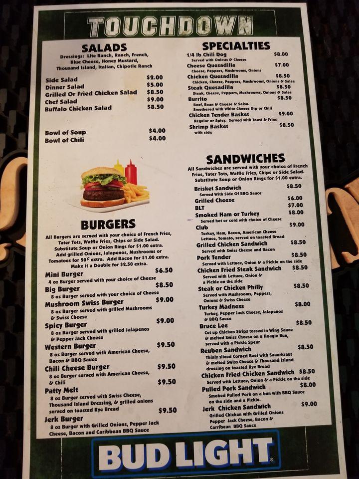 Menu at Tailgators Sports Pub & Grub, Topeka