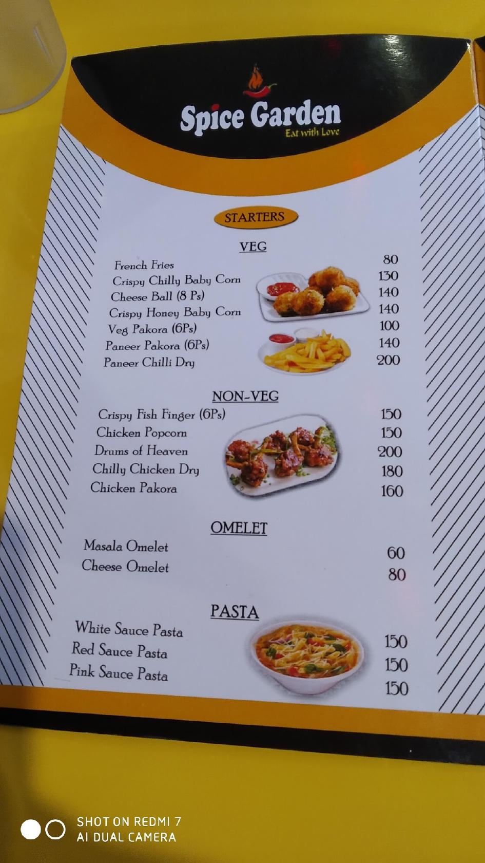 SPICE GARDEN menu