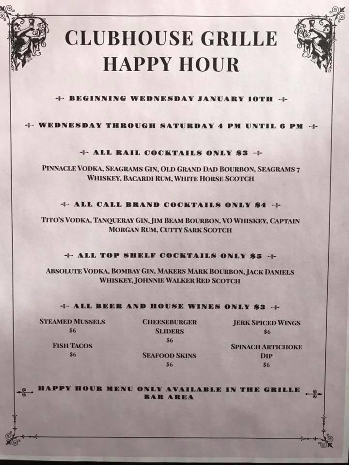 Menu at Restaurants at Leisure World, Leisure World