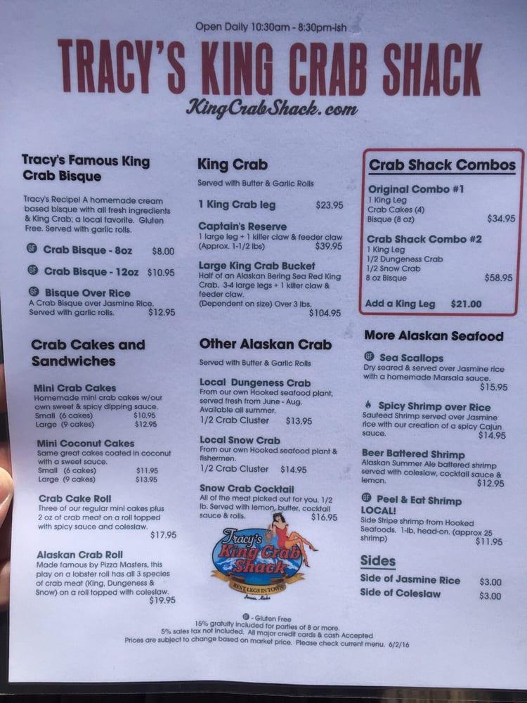 Menu At Tracy S King Crab Shack Restaurant Juneau   Rdb6 Tracys King Crab Shack Menu 