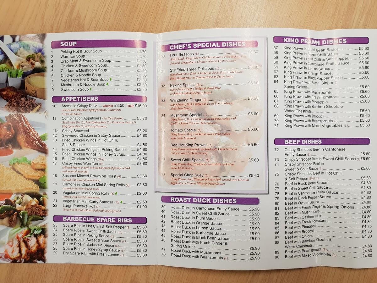 Menu at King 2 fast food, ChapelenleFrith