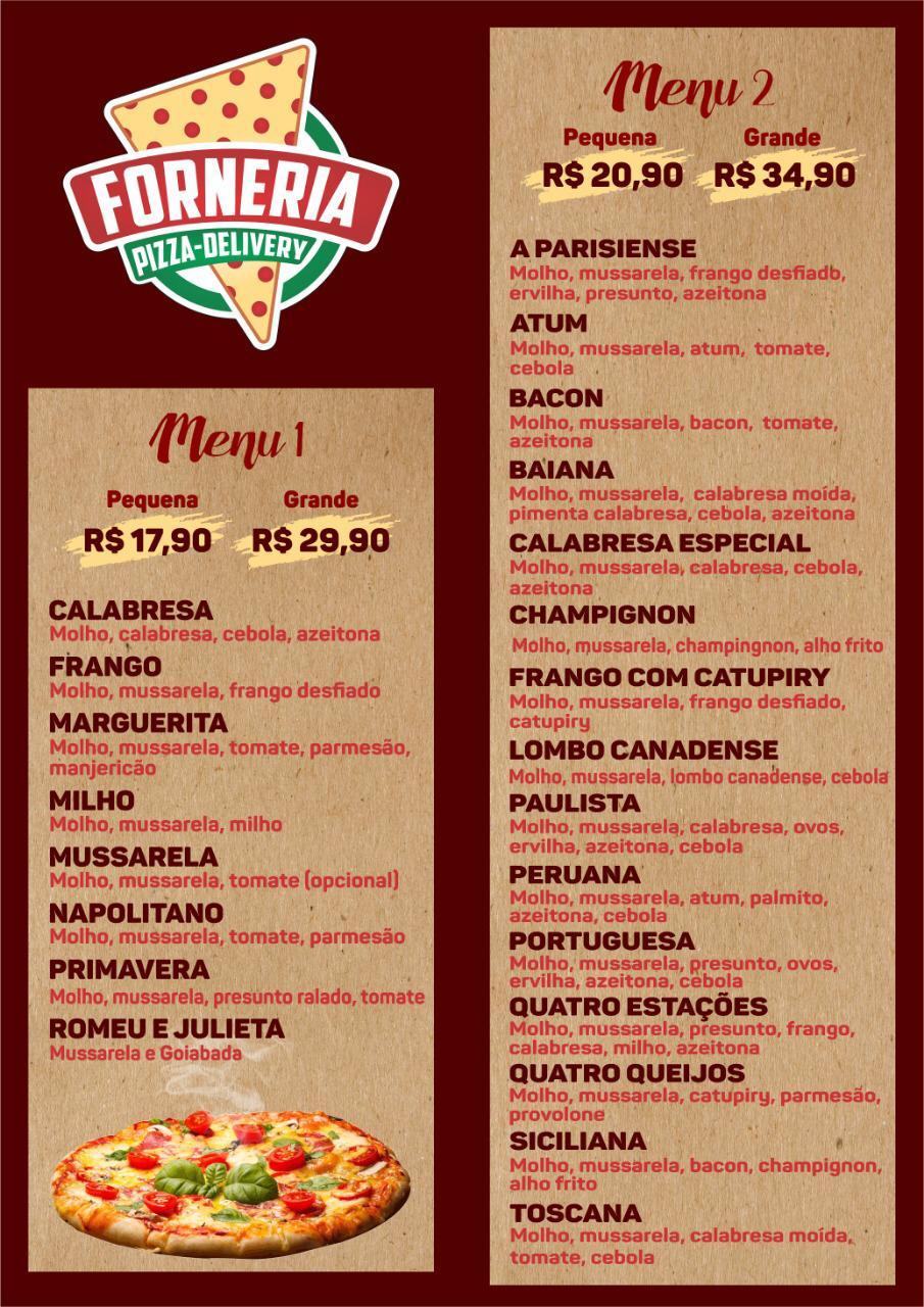 Forneria Pizza Delivery cardápio