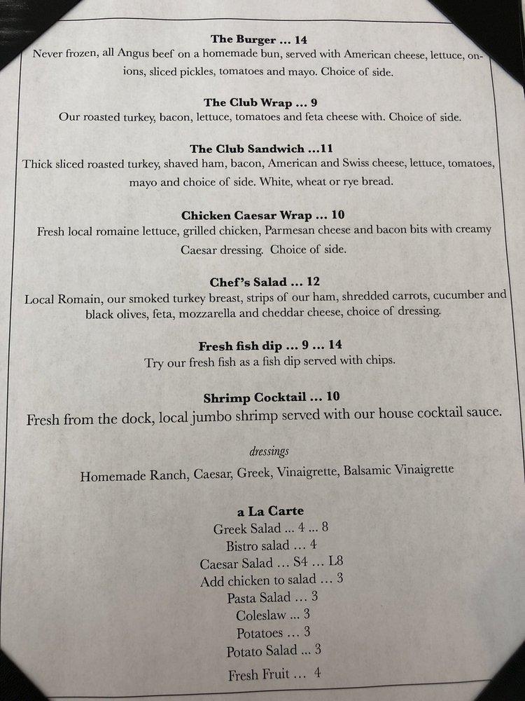Menu at Garden Street Bistro pizzeria, Fernandina Beach