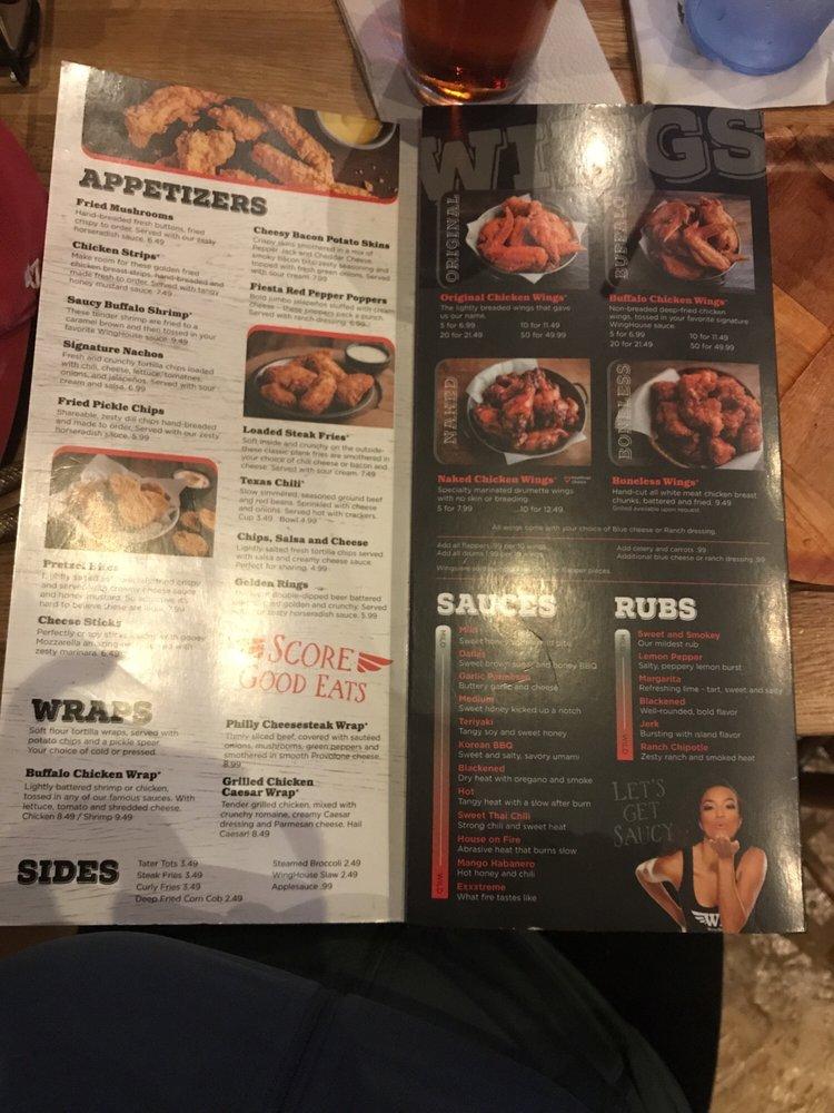 Carta del pub y bar The WingHouse of Tampa Stadium, Tampa, W Columbus Dr