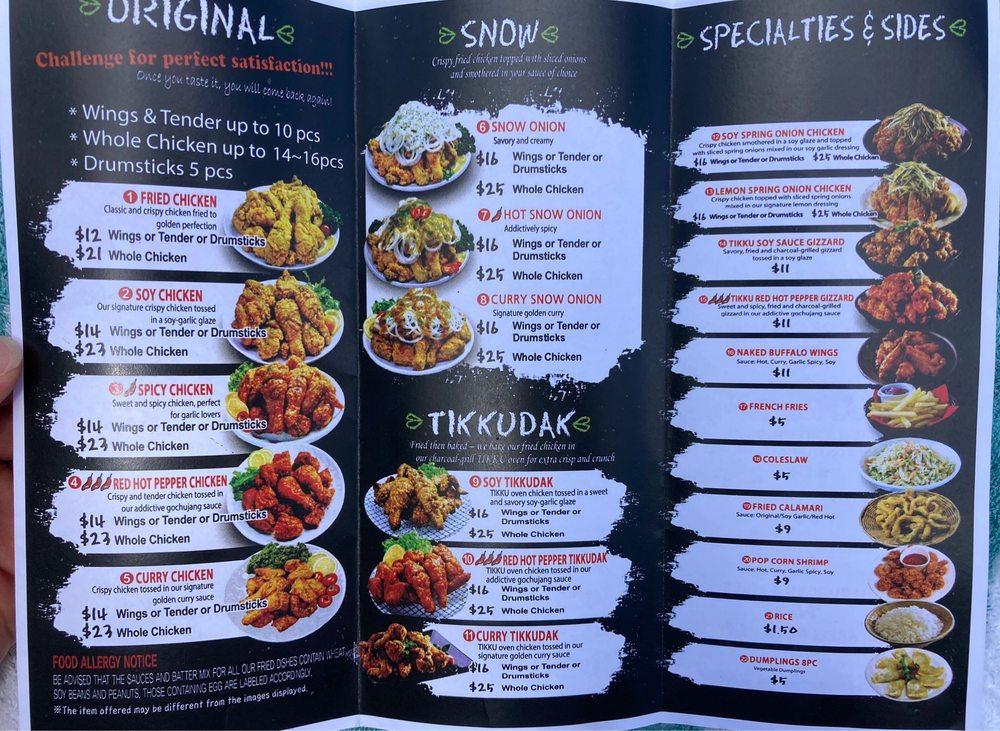 Menu at CM Chicken restaurant, Waipahu