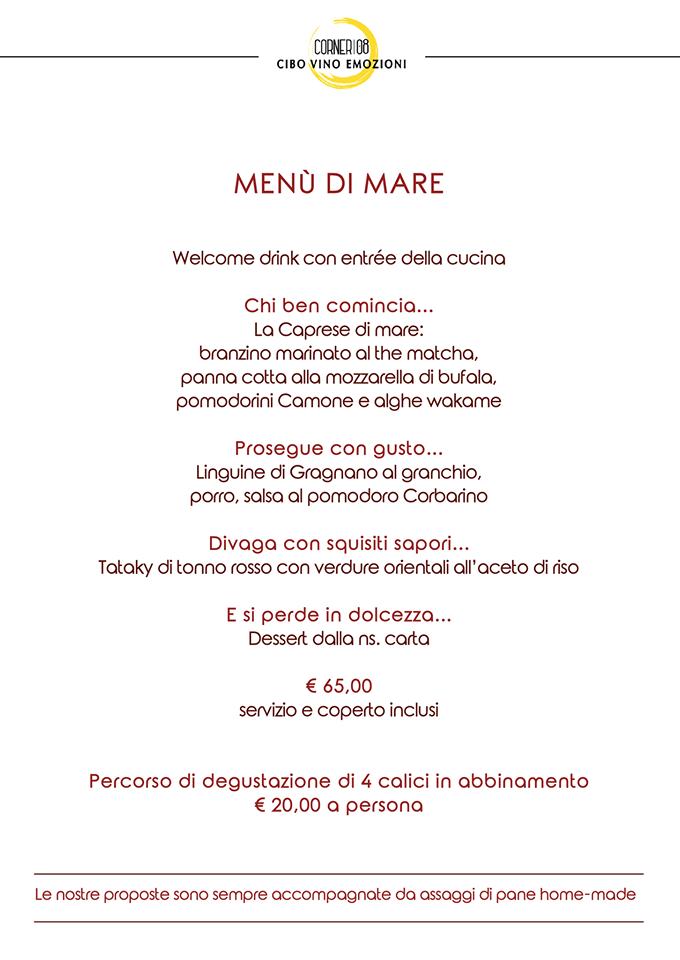 Menu at Corner08 - Ristorante & Bistrot Gourmet, Travedona Monate