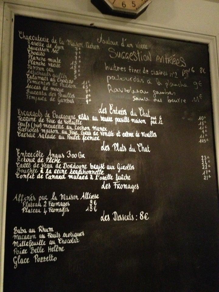 Menu At Le Chat Ivre Pub Bar Paris