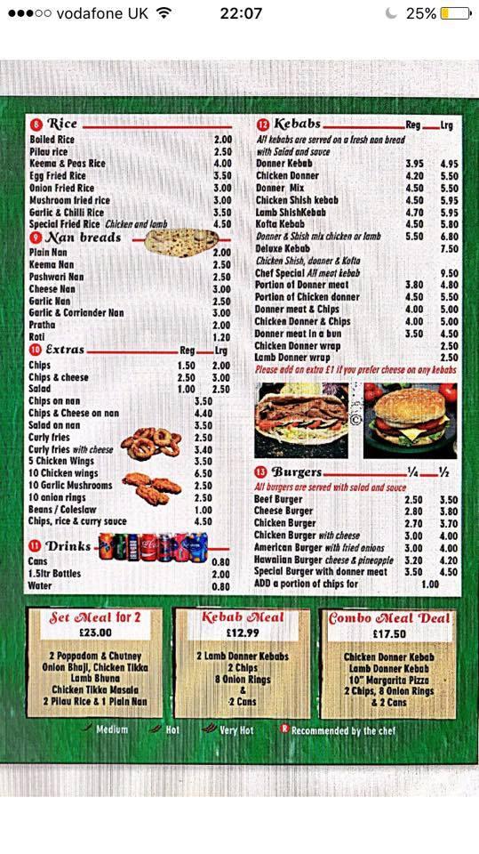 Menu at Llandudno Grill pizzeria, Llandudno