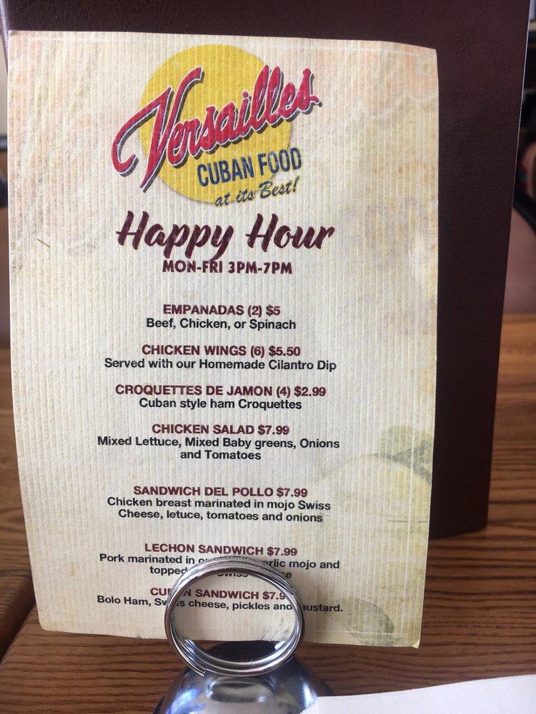 Menu at Versailles Cuban Restaurant, Los Angeles, S La Cienega Blvd