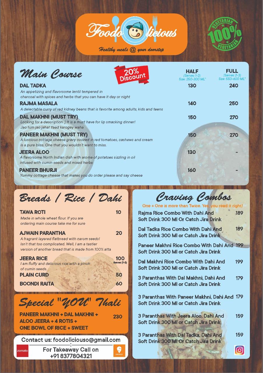 Foodolicious Delights menu