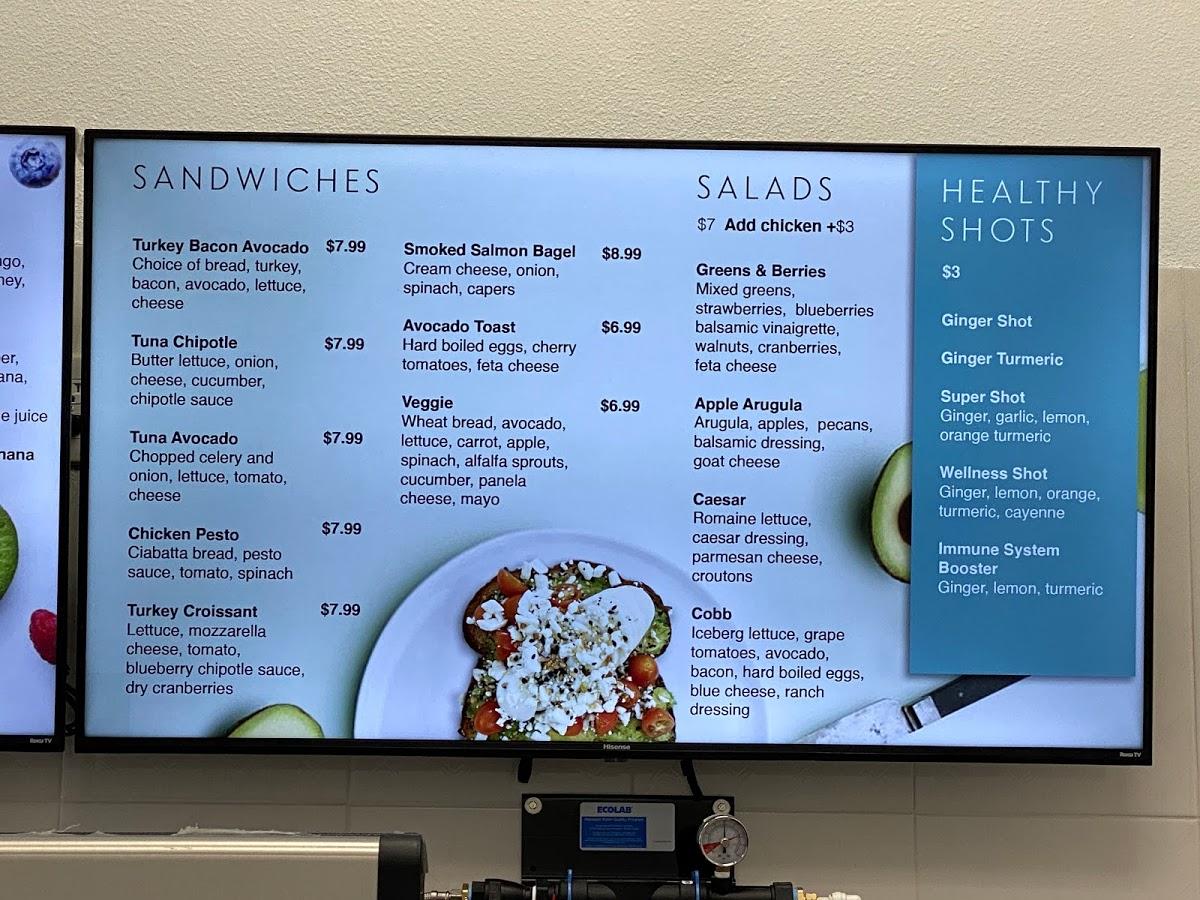 Menu at Francesca Açaí Bowls & Coffee shop, Henderson