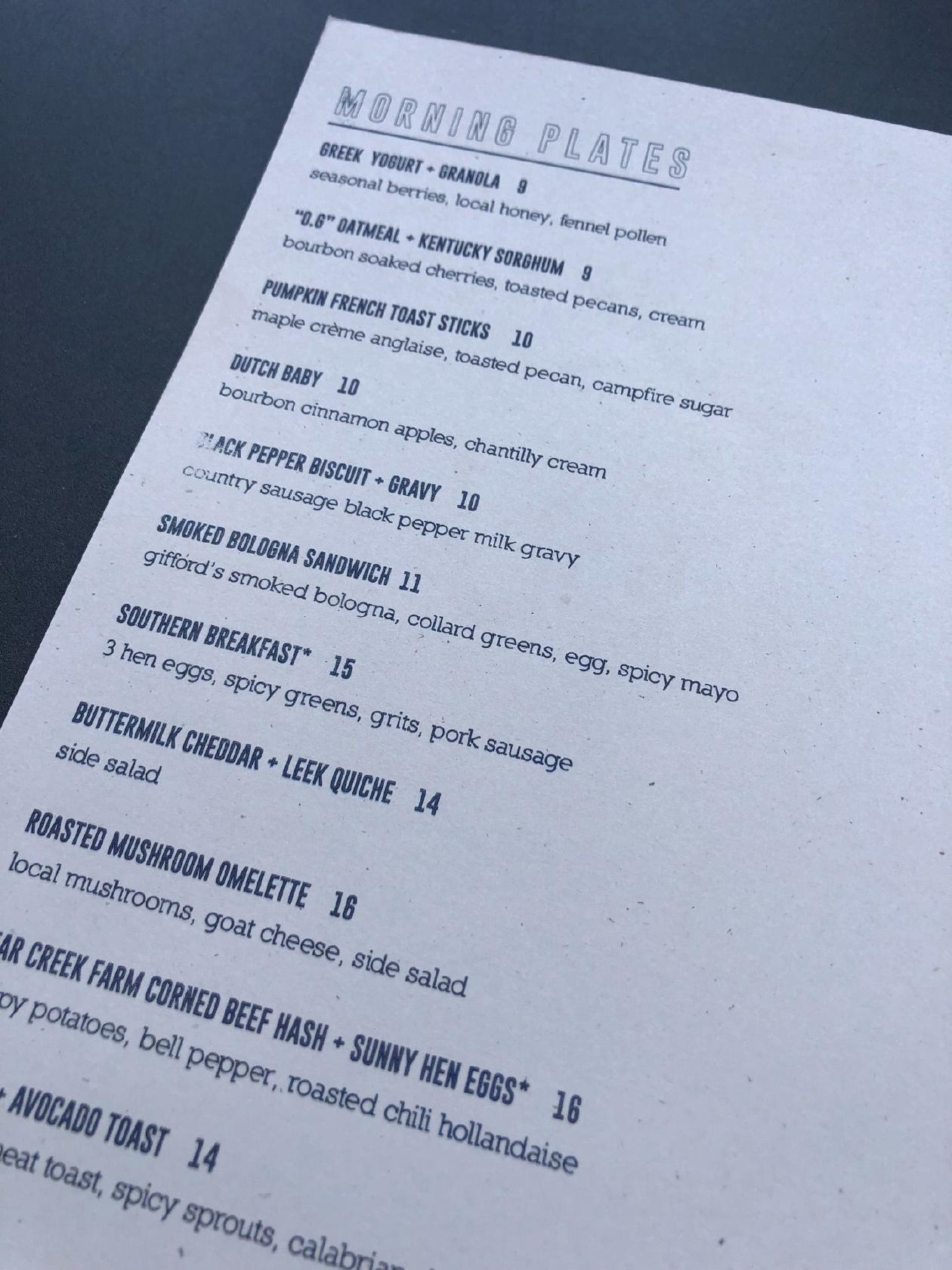 Menu at Henley pub & bar, Nashville