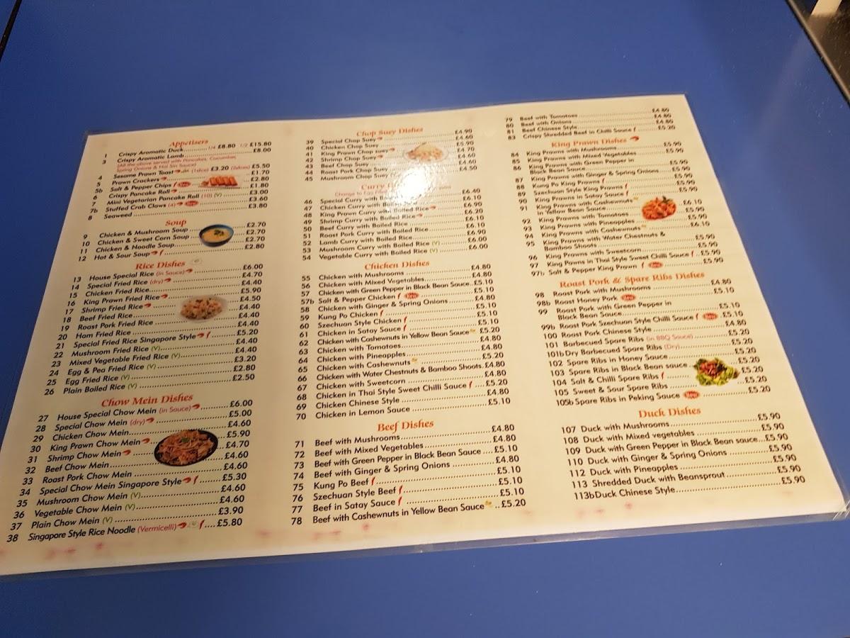 Menu at Oakridge Fish & Chips & Chinese Takeaway fast food, Basingstoke